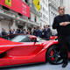 Marchionne with a LaFerrari at the New York Stock Exchange prior to Ferrari’s IPO, Wednesday, Oct. 21, 2015